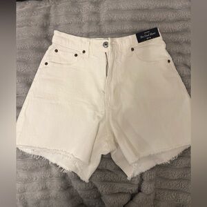 Abercrombie Dad Short Curve Love Cream Jean Shorts for Women 27 4 nwt